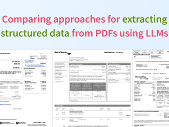 Comparing approaches for extracting structured data from PDFs using LLMs